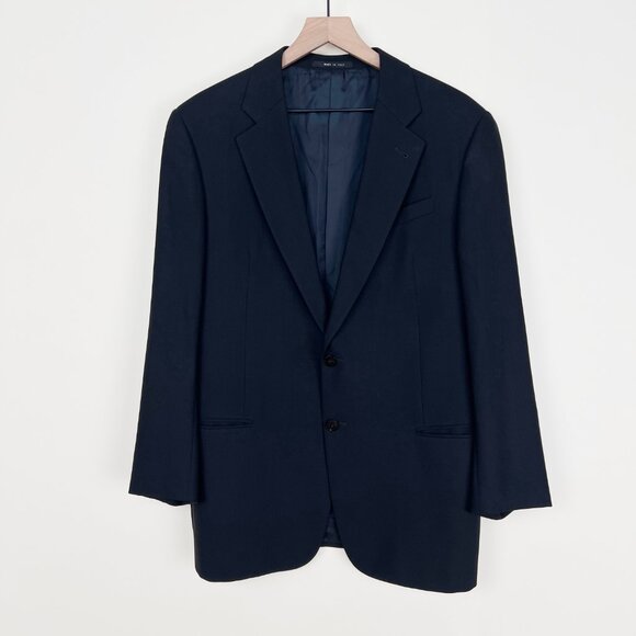 Armani Collezioni Harry Rosen 100% Wool Black Blazer Suit Jacket Coat Italy 42 R - Picture 3 of 13